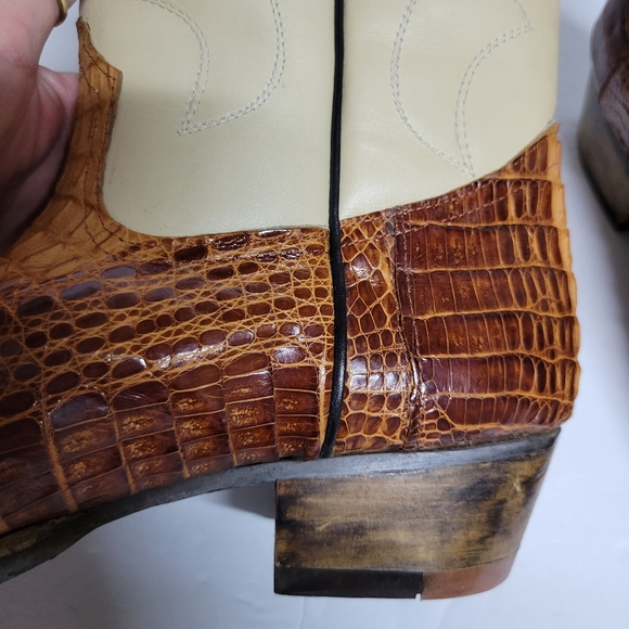 Dior Women's Leather & Crocodile Western Boots Size: 11 NWOT - Picture 6 of 9